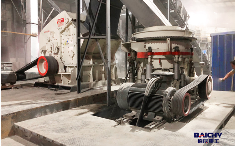 液壓圓錐破碎機生產線